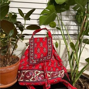 Vera Bradley Red Paisley Backpack